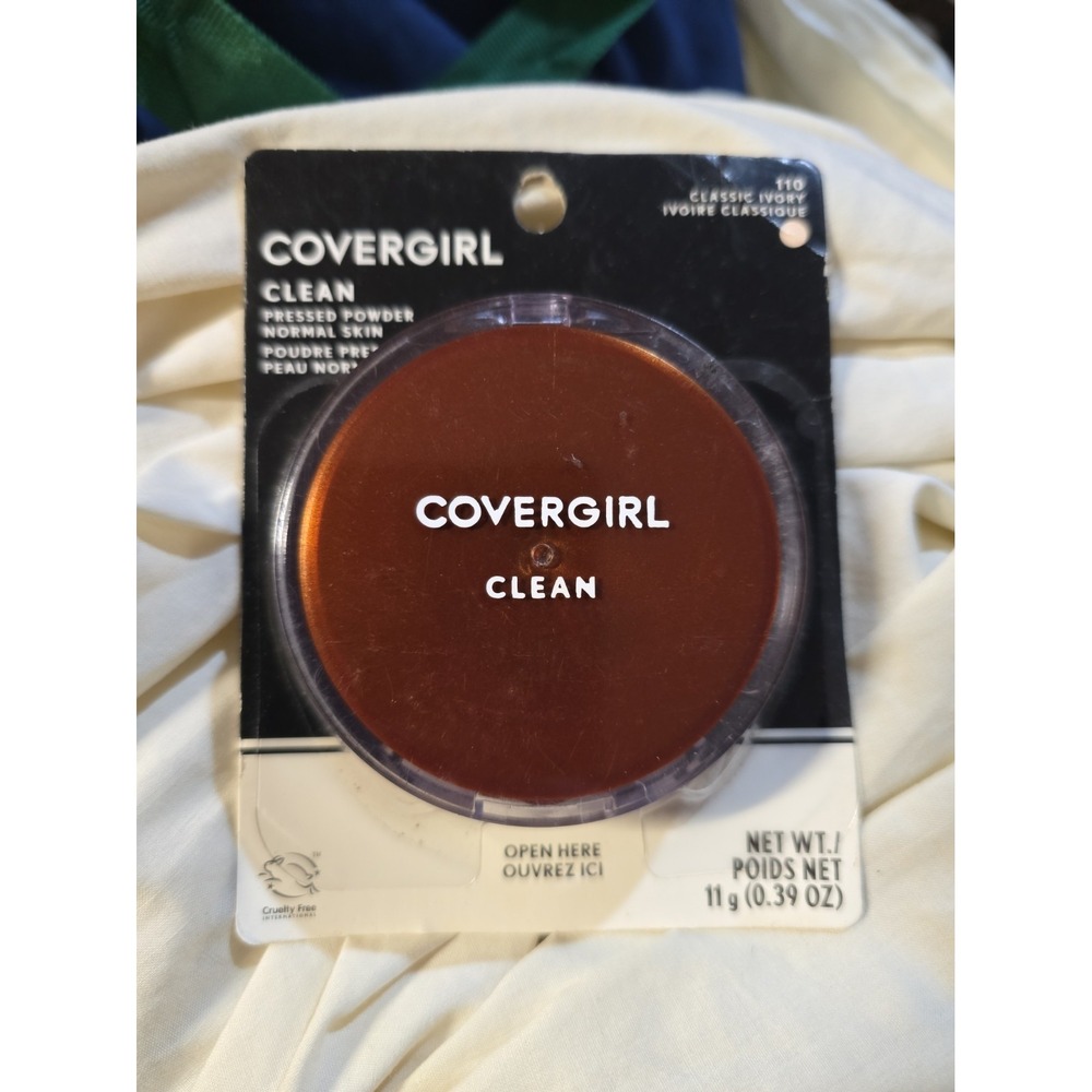 Covergirl Clean Pressed Powder 110 Classic Ivory Original Talc - Sealed